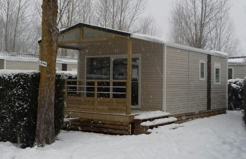 Mobil-home l'hiver